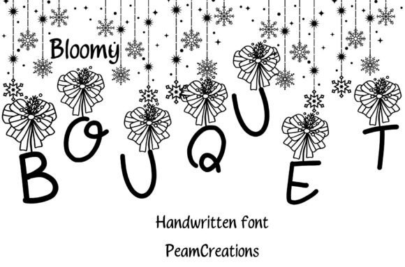 Bloomy Bouquet: A Charming Decorative Font for Branding