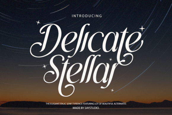 Delicate Stellar: A Serif Font That Elevates Brand Identity