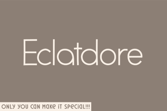 Eclatdore: A Font for Web Designers