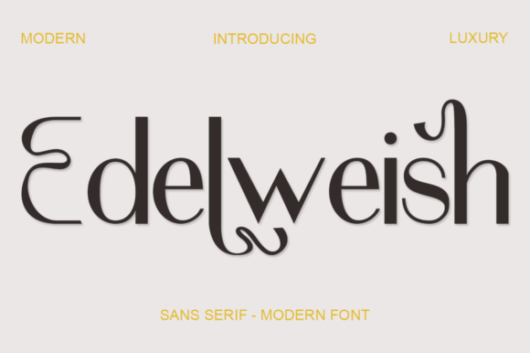 Edelweish: A Stylish Serif Font