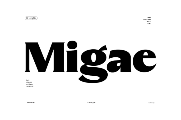 Migae: A Versatile Serif Font for Modern Web Design