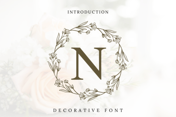 Nature Wreath Monogram Font