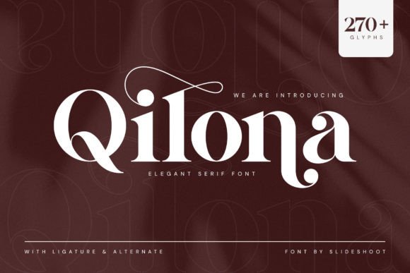 Qilona: An Elegant Serif Typeface for Editorial Design
